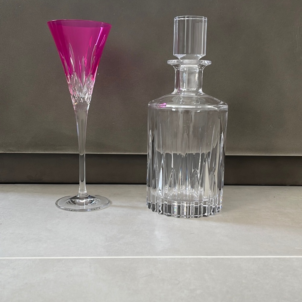 Waterford Crystal Lismore Decanter and Champagne Flute